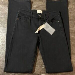 ID 23 Black Boot Cut Jeans Size 25 NWT 32 Inch Inseam